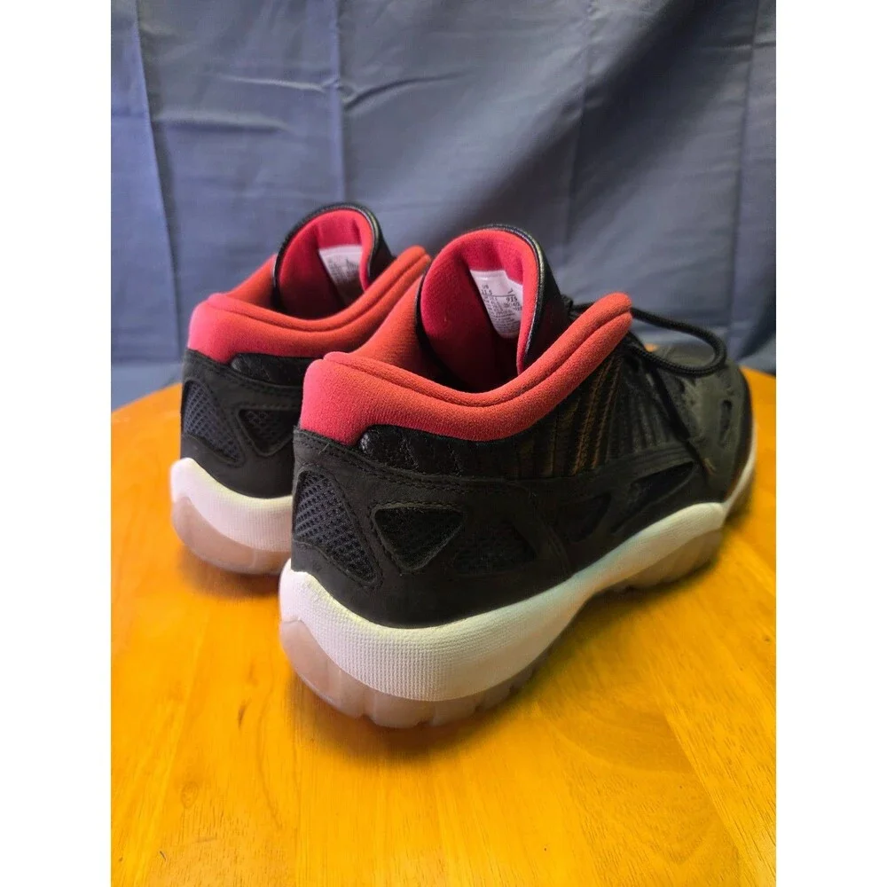 Air Jordan 11 Retro Low IE Bred 2021 Mens 11.5 Black Red 919712-023 Sneakers
